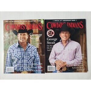 Bundle Of 2 Cowboys & Indians Magazines Featuring George Strait 2009 & 2013